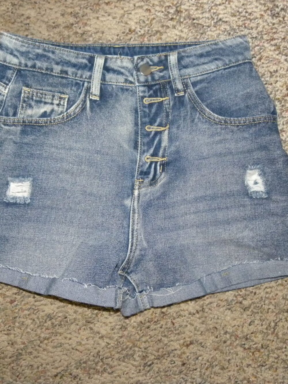 Women Size Small - Denim Shorts with Buttons